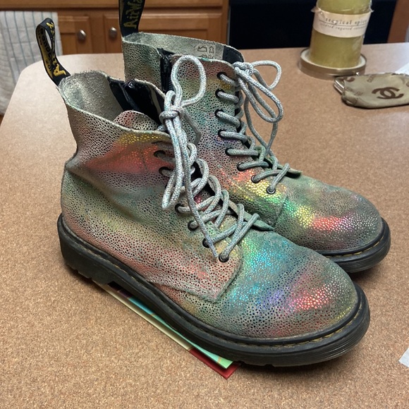Dr.Marten 1460 Pascaly Iridescent Combat Boots - Picture 7 of 15